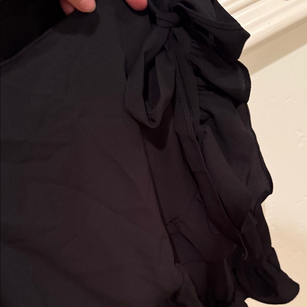 Amazon Black Ruffle Mini Dress - Picture 3 of 9